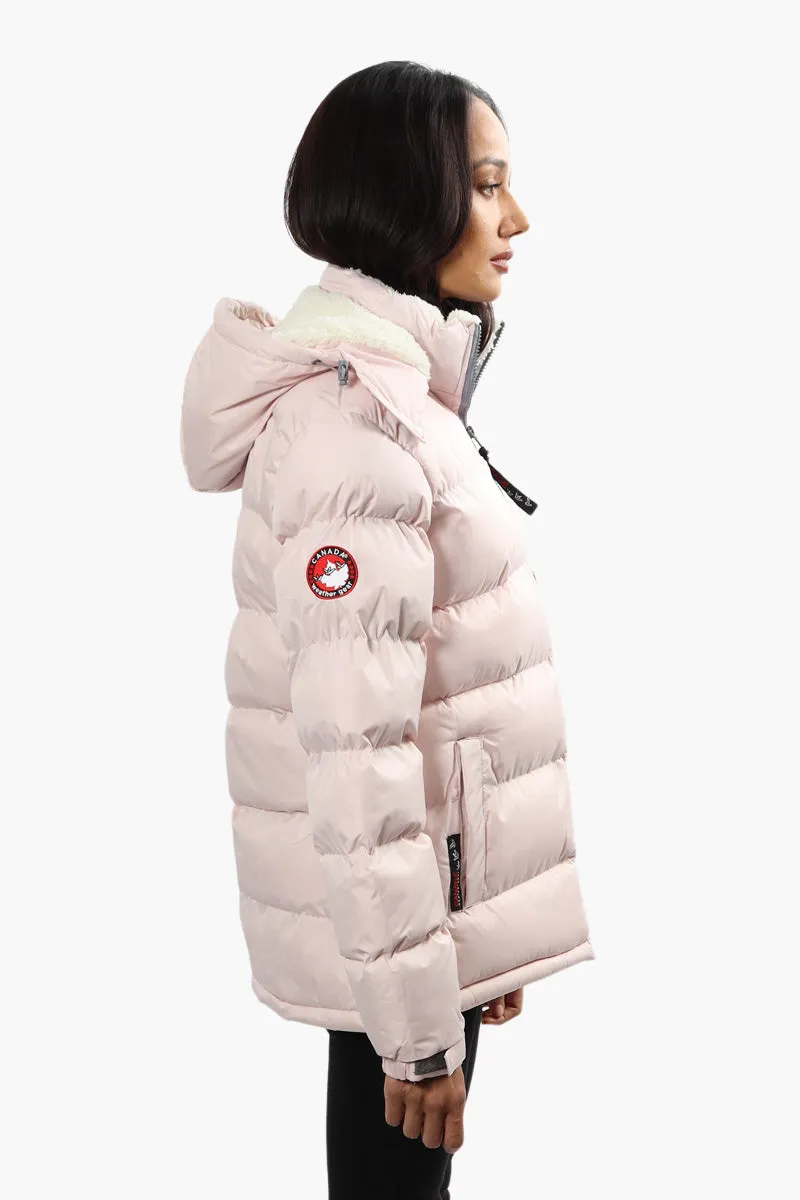 Canada Weather Gear Sherpa Collar Bomber Jacket - Pink sold by Fairweather product image thumbnail 3