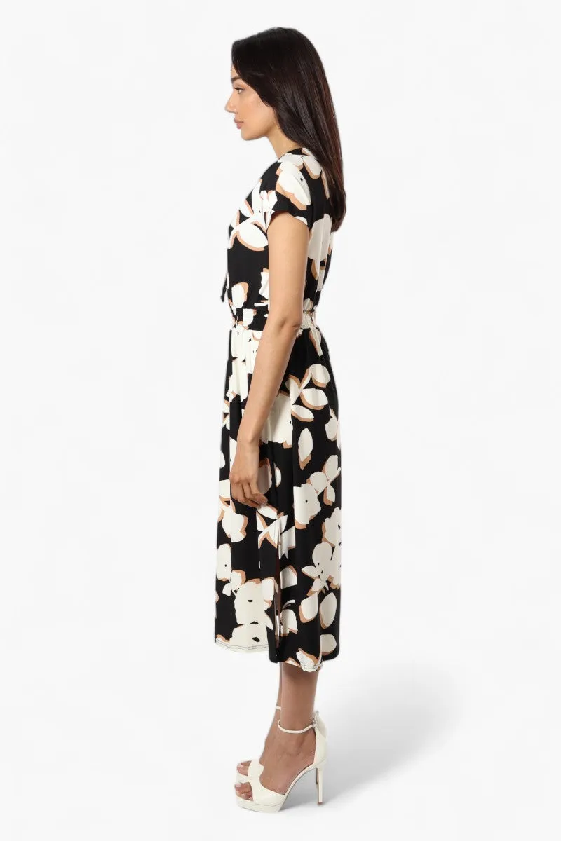 International INC Company Floral Lace Up Maxi Dress - Black sold by Fairweather product image thumbnail 3