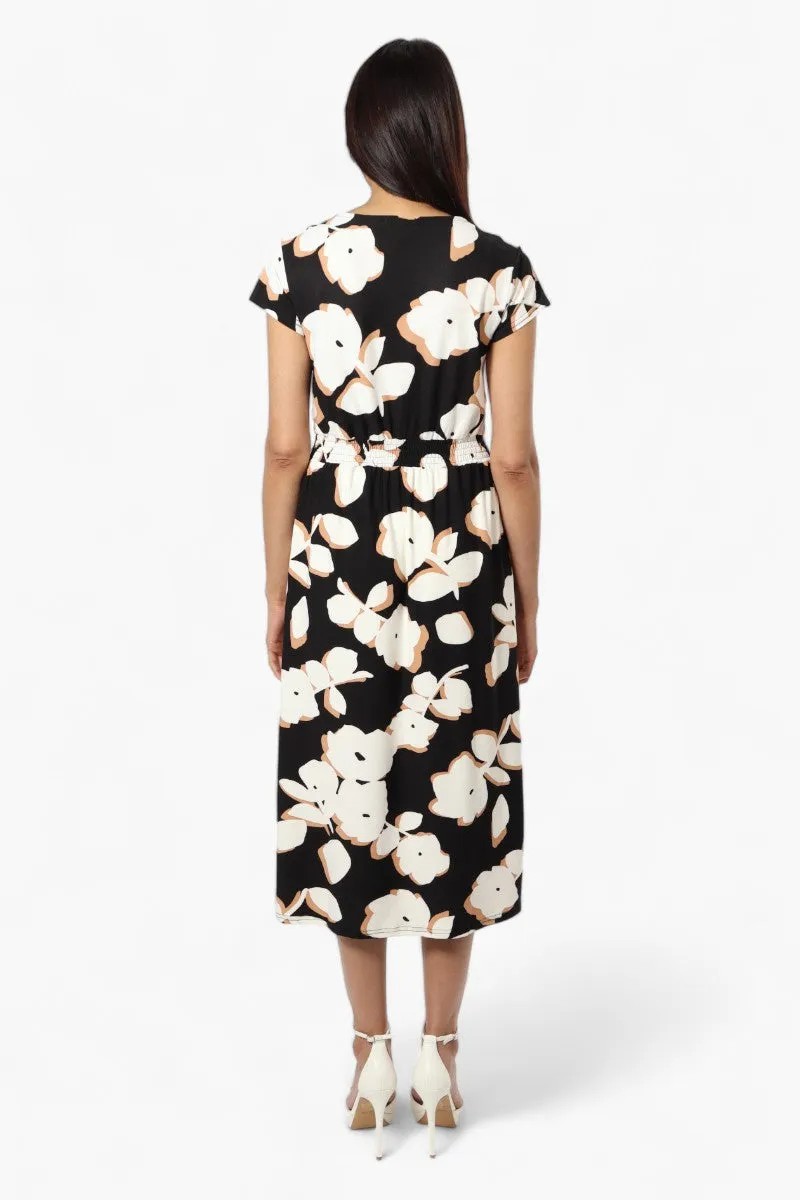International INC Company Floral Lace Up Maxi Dress - Black sold by Fairweather product image thumbnail 4