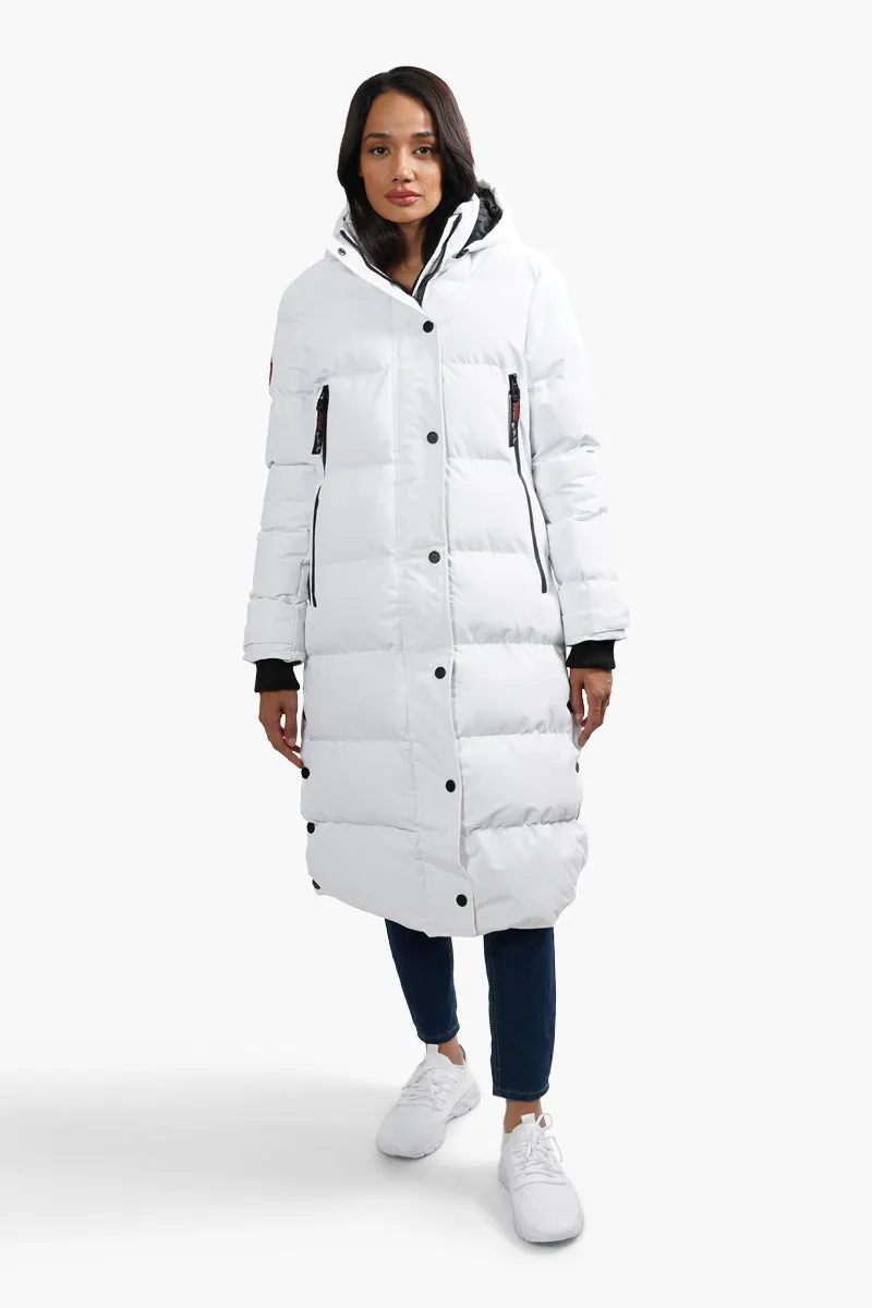 Canada Weather Gear Long Puffer Parka Jacket - White sold by Fairweather