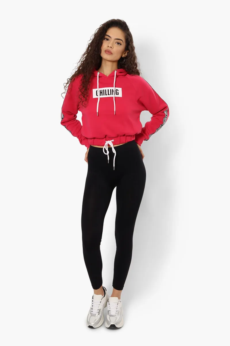 New Look Chilling Tape Sleeve Hoodie - Magenta sold by Fairweather product image thumbnail 2