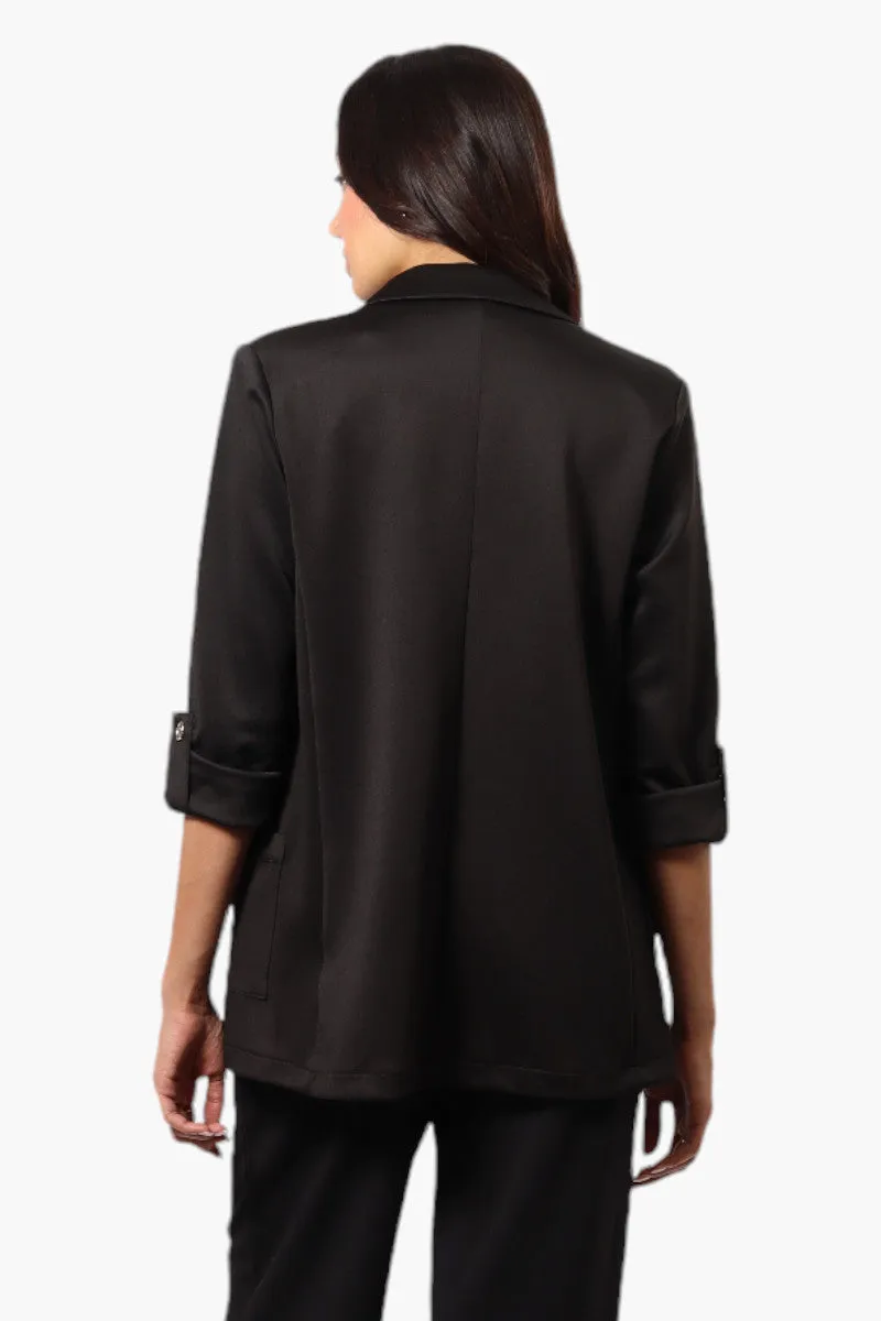Limite Solid Roll Up Sleeve Blazer - Black sold by Fairweather product image thumbnail 4