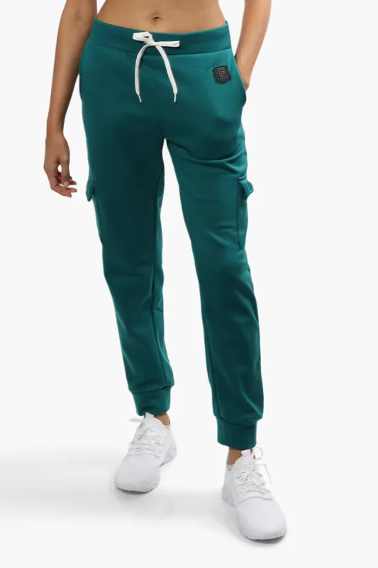 Fahrenheit Cargo Tie Waist Joggers - Teal sold by Fairweather