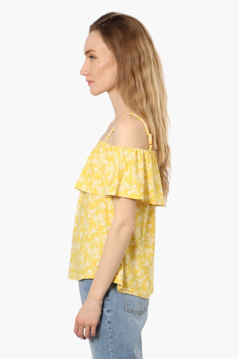 Beechers Brook Floral Pattern Flounce Tank Top - Yellow sold by Fairweather product image thumbnail 3