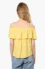 Beechers Brook Floral Pattern Flounce Tank Top - Yellow sold by Fairweather