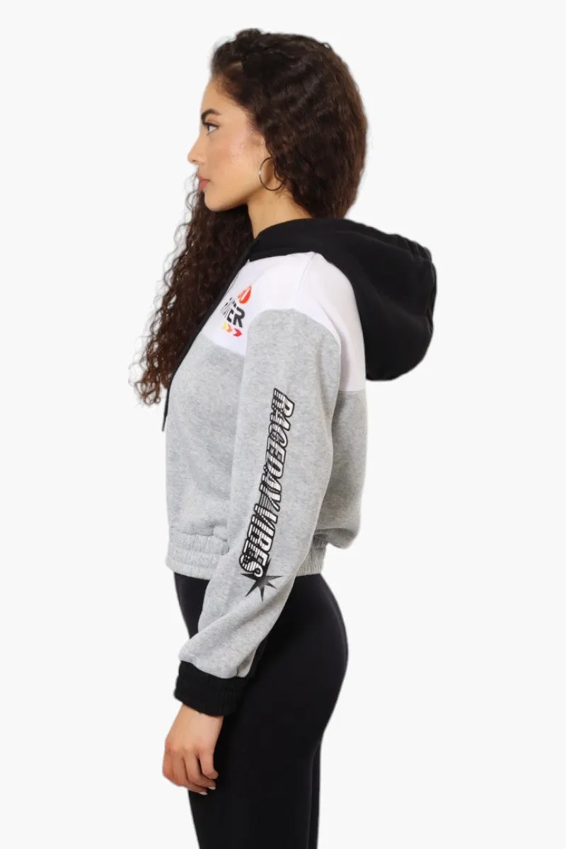 New Look Fleece Colour Block Racing Hoodie - Grey sold by Fairweather product image thumbnail 3