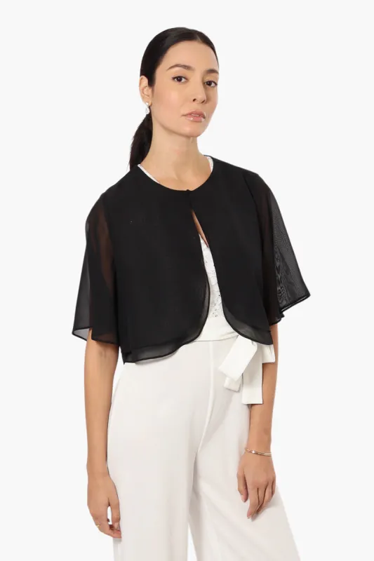 Limite Sheer Sleeve Shrug Cardigan - Black sold by Fairweather