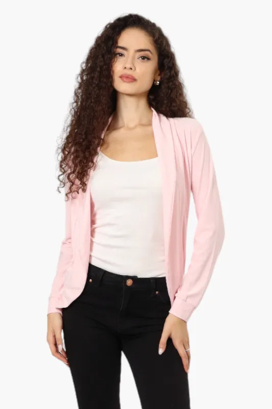 International INC Company Long Sleeve Open Wrap Cardigan - Pink sold by Fairweather