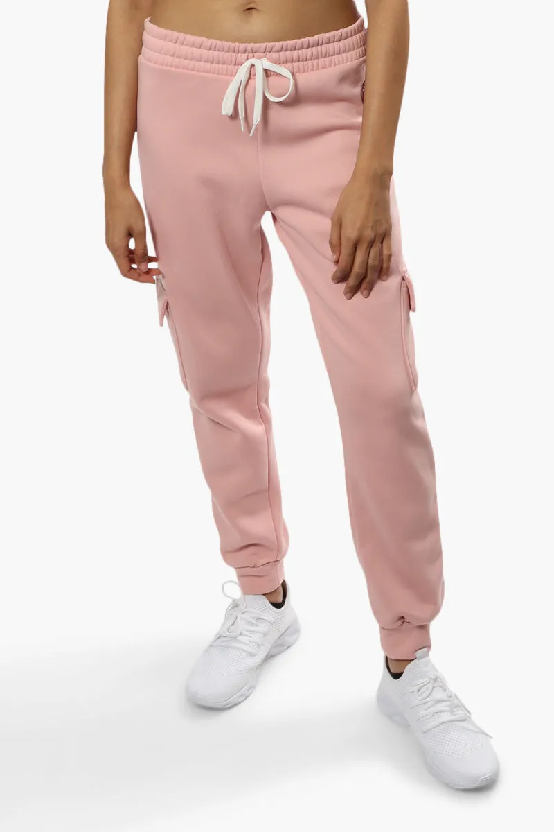 Canada Weather Gear Tie Waist Cargo Joggers - Pink sold by Fairweather
