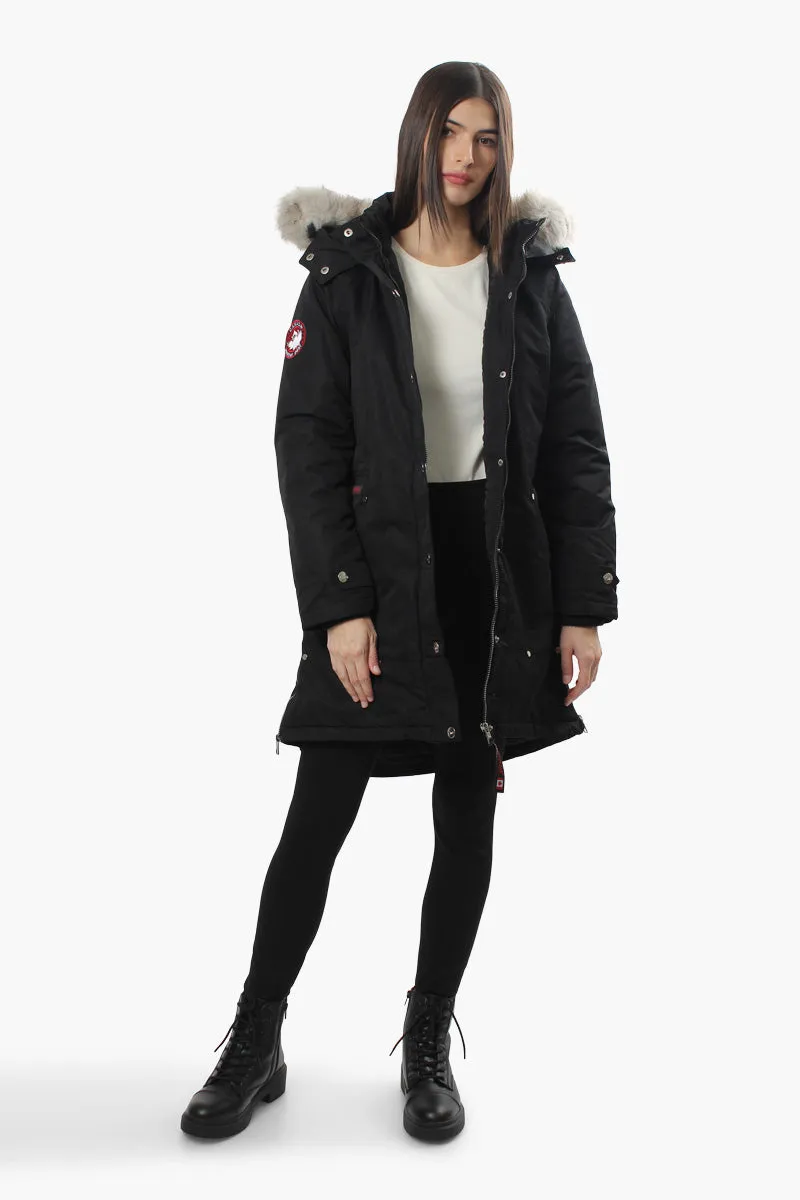 Canada Weather Gear Vegan Fur Hood Parka Jacket - Black sold by Fairweather product image thumbnail 2