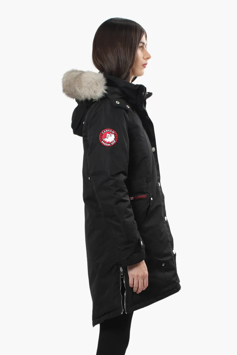 Canada Weather Gear Vegan Fur Hood Parka Jacket - Black sold by Fairweather product image thumbnail 3