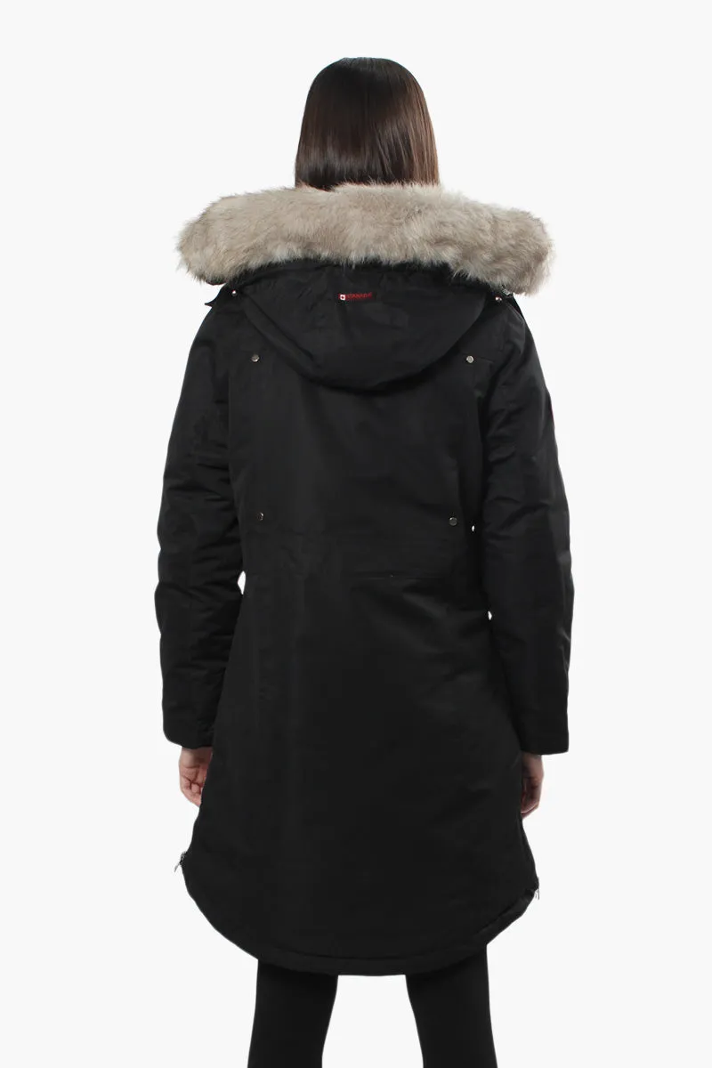 Canada Weather Gear Vegan Fur Hood Parka Jacket - Black sold by Fairweather product image thumbnail 4