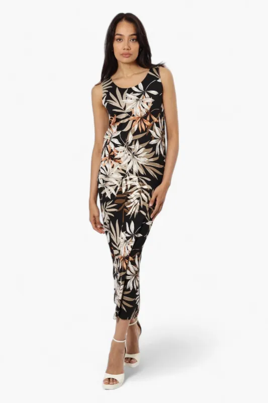 International INC Company Floral Cross Back Maxi Dress - Black sold by Fairweather