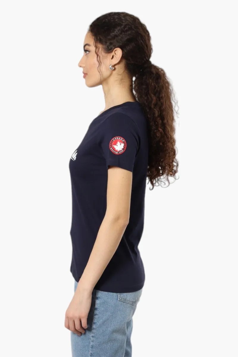 Canada Weather Gear Adventure Awaits V-Neck Tee - Navy sold by Fairweather product image thumbnail 3