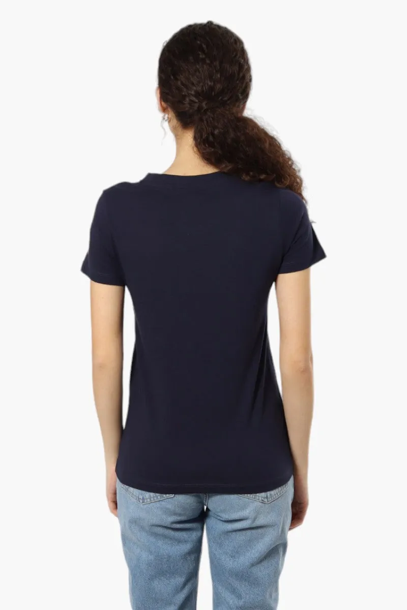 Canada Weather Gear Adventure Awaits V-Neck Tee - Navy sold by Fairweather product image thumbnail 4