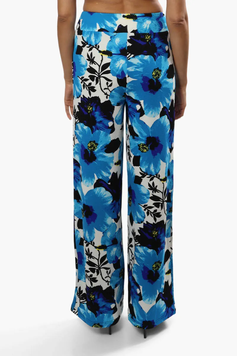 Impress Floral Wide Leg Pants - Blue sold by Fairweather product image thumbnail 4
