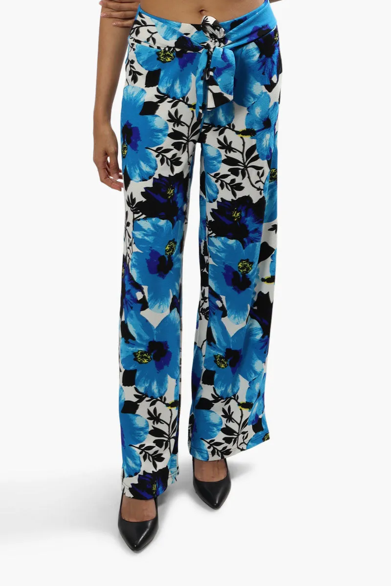 Impress Floral Wide Leg Pants - Blue sold by Fairweather