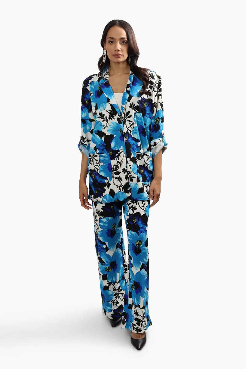 Impress Floral Wide Leg Pants - Blue sold by Fairweather product image thumbnail 2