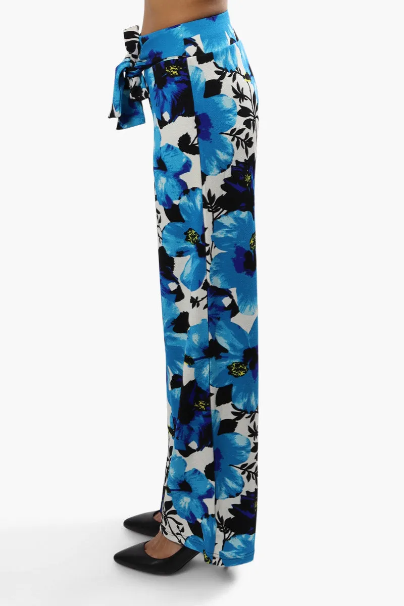 Impress Floral Wide Leg Pants - Blue sold by Fairweather product image thumbnail 3
