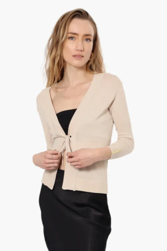 International INC Company Front Tie Shrug Cardigan - Beige sold by Fairweather