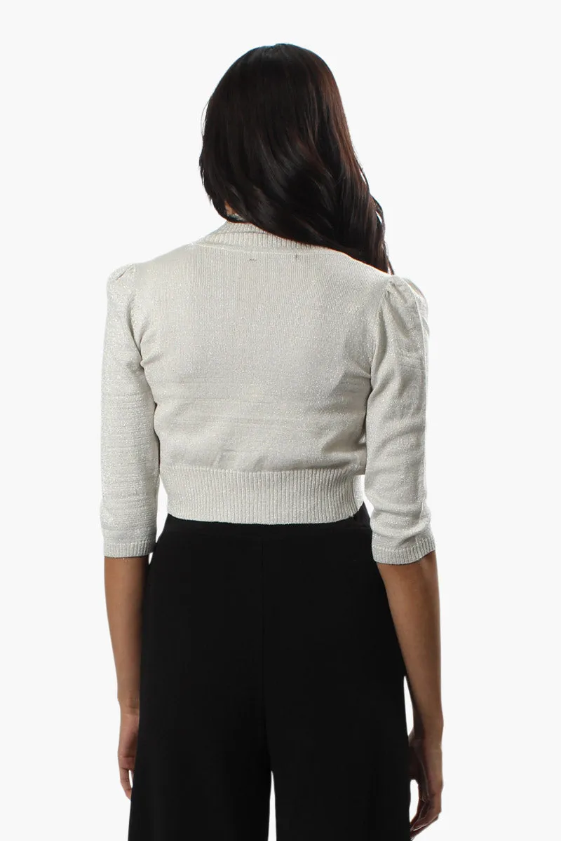 Limite 3/4 Sleeve Open Shrug Cardigan - Cream sold by Fairweather product image thumbnail 4