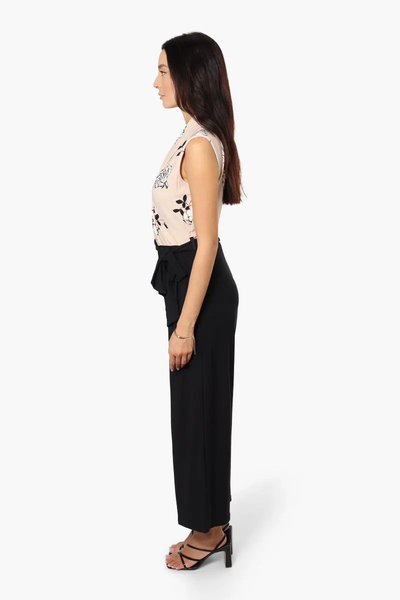 Limite Floral Belted Crossover Jumpsuit - Pink sold by Fairweather product image thumbnail 3
