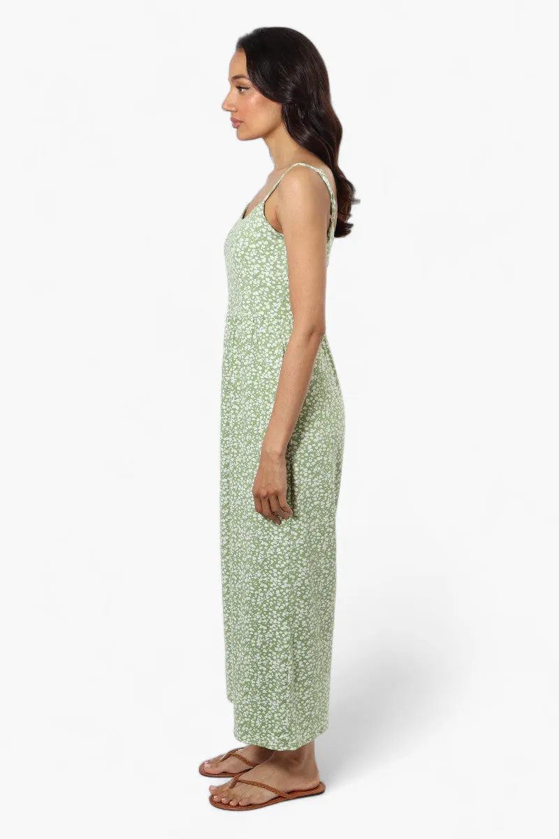 International INC Company Floral Spaghetti Strap Jumpsuit - Green sold by Fairweather product image thumbnail 3