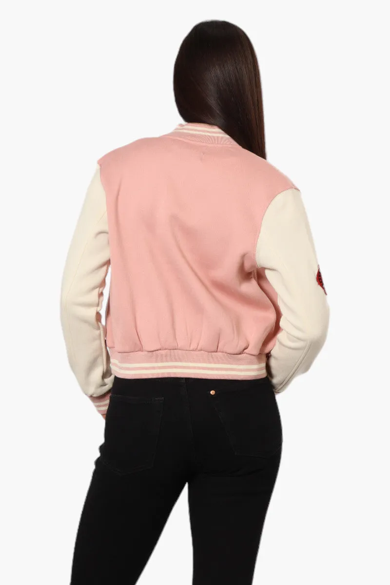 Canada Weather Gear Contrast Sleeve Varsity Lightweight Jacket - Pink sold by Fairweather product image thumbnail 4