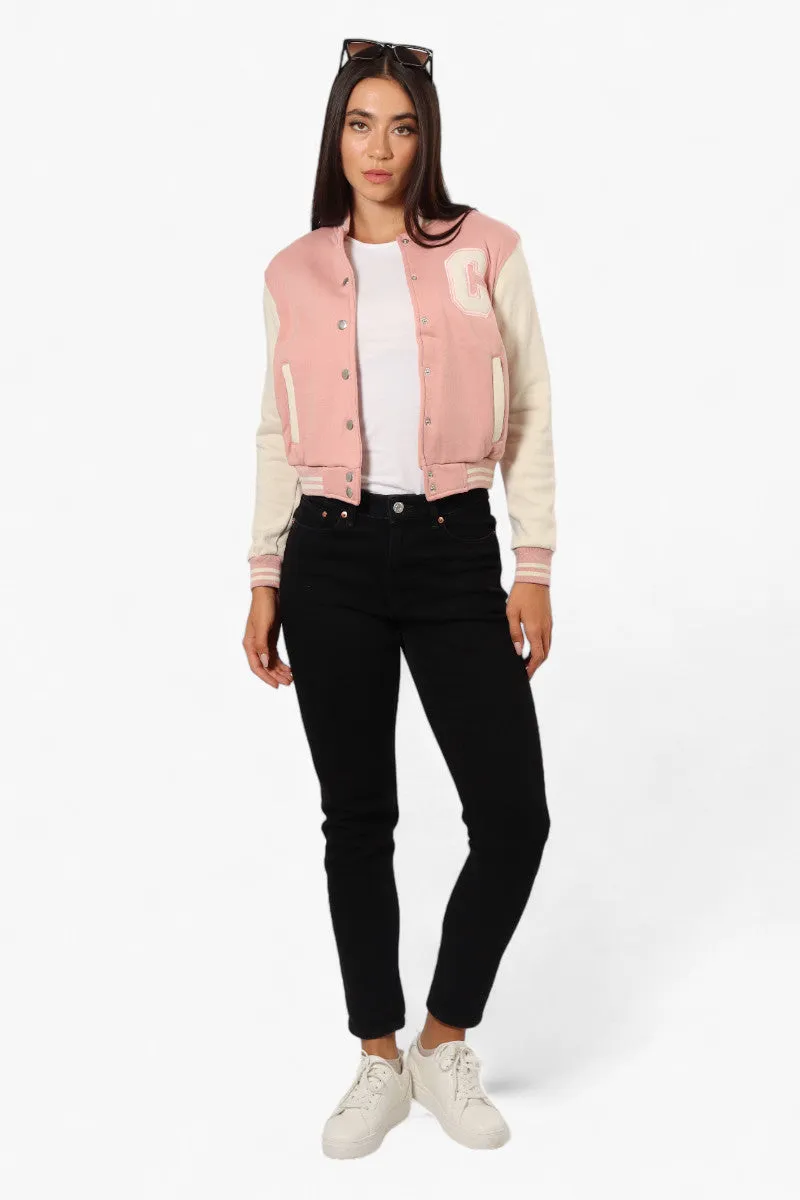 Canada Weather Gear Contrast Sleeve Varsity Lightweight Jacket - Pink sold by Fairweather product image thumbnail 2
