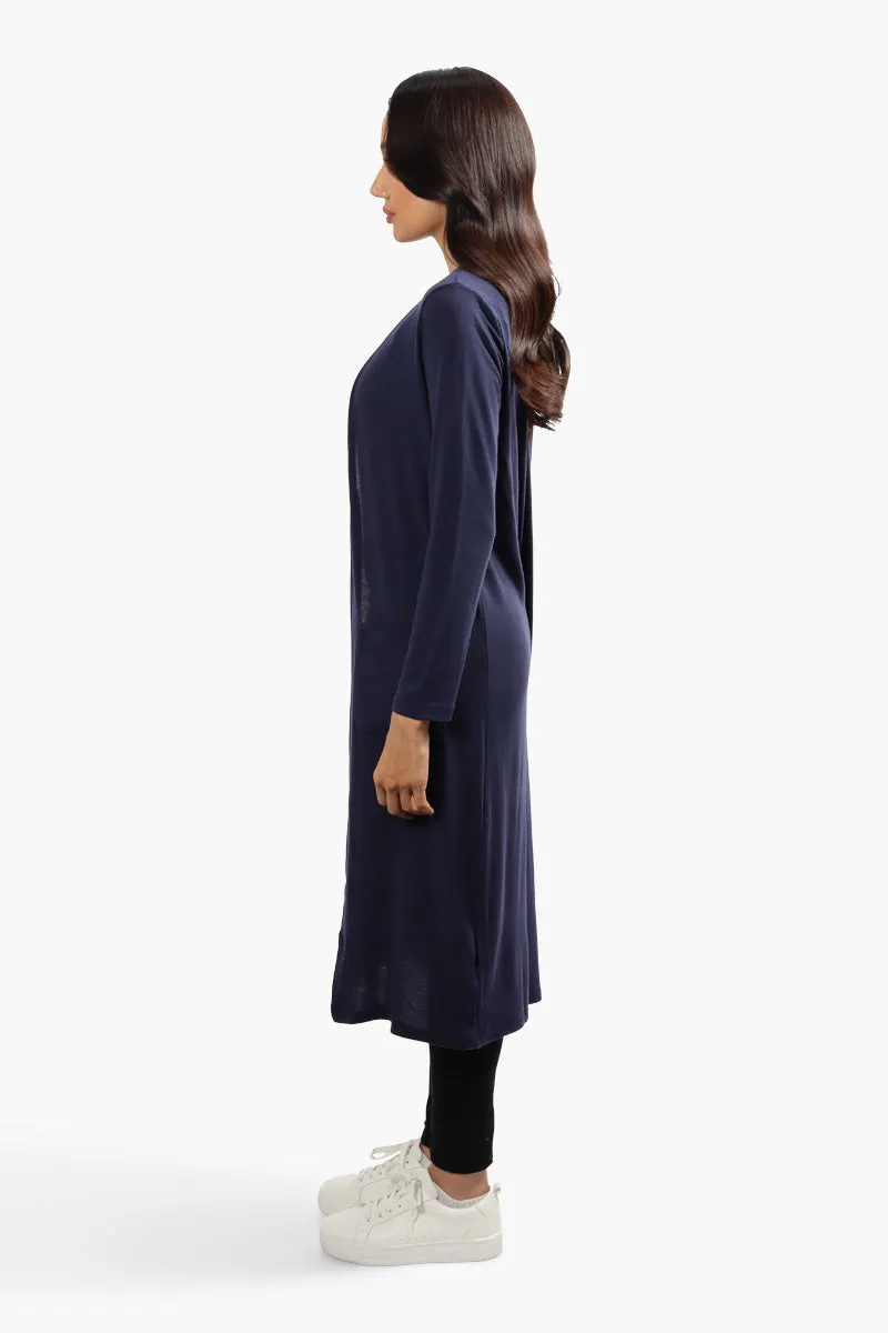 Majora Long Sleeve Open Front Cardigan - Navy sold by Fairweather product image thumbnail 3