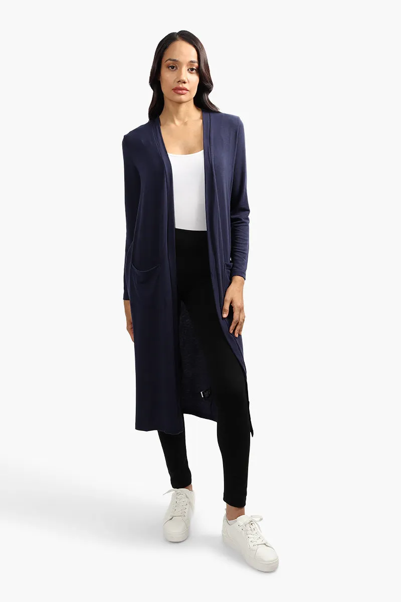 Majora Long Sleeve Open Front Cardigan - Navy sold by Fairweather product image thumbnail 2