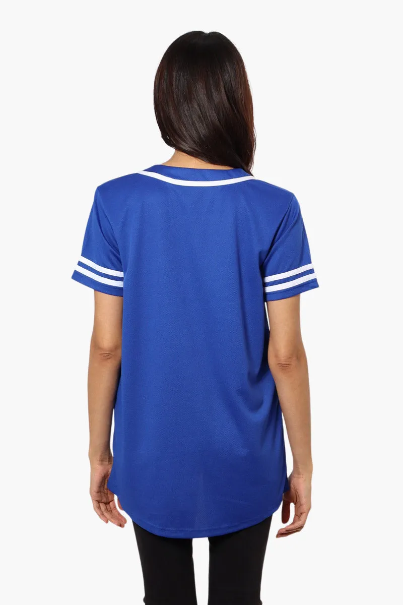 Mecca Brooklyn Printed Baseball Tee - Blue sold by Fairweather product image thumbnail 4