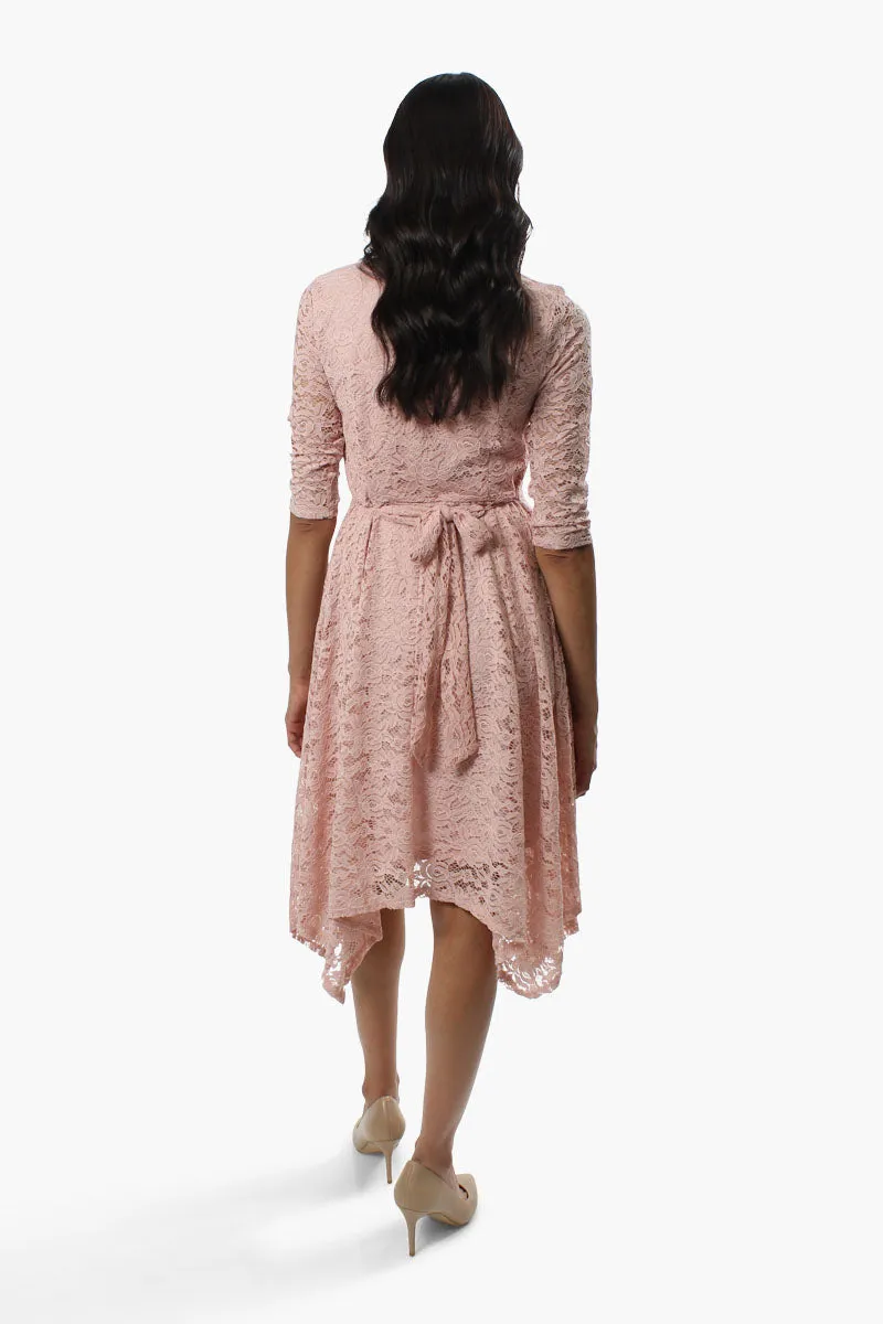 Limite Lace Keyhole Cocktail Dress - Pink sold by Fairweather product image thumbnail 3