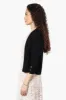 Impress 3/4 Sleeve Button Shrug Cardigan - Black sold by Fairweather