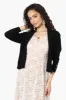 Impress 3/4 Sleeve Button Shrug Cardigan - Black sold by Fairweather