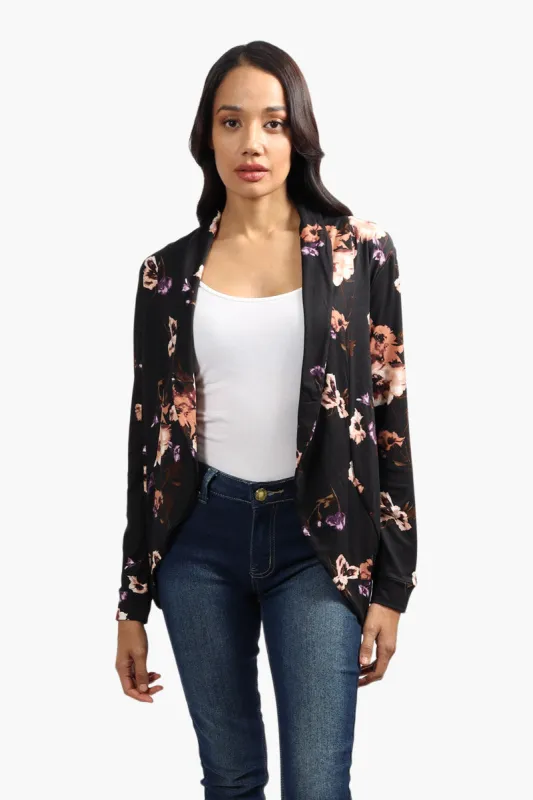 Majora Floral Long Sleeve Cardigan - Black sold by Fairweather