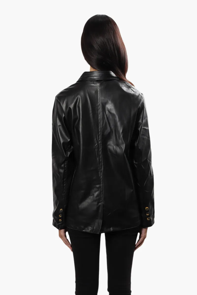 Limite 2 Button Vegan Leather Blazer - Black sold by Fairweather product image thumbnail 4