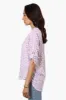 International INC Company Floral Roll Up Sleeve Blouse - Purple sold by Fairweather