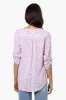International INC Company Floral Roll Up Sleeve Blouse - Purple sold by Fairweather