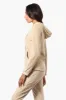 Mikk Hooded Velour Plush Pajama Top - Beige sold by Fairweather