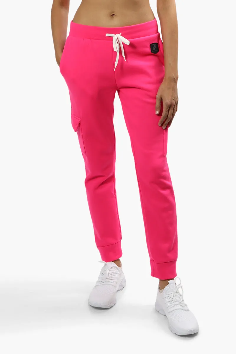 Fahrenheit Cargo Tie Waist Joggers - Pink sold by Fairweather