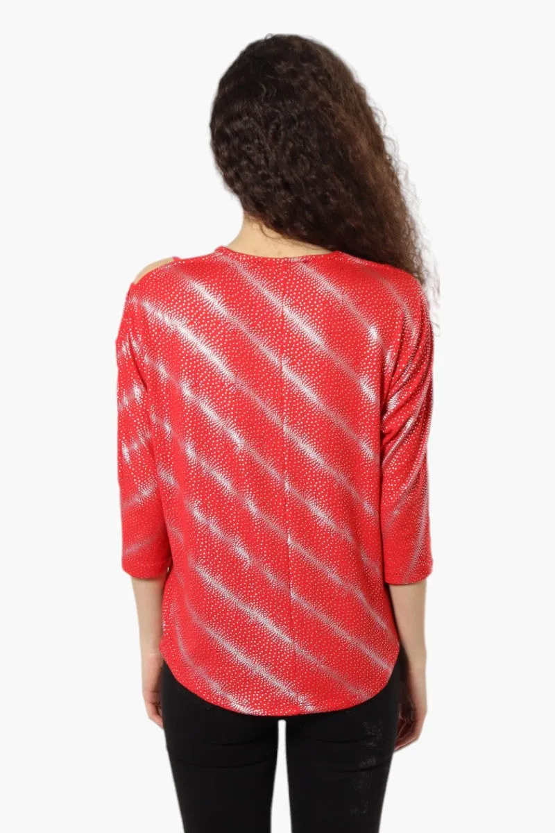 Louise Paris Dotted Strap Shoulder Blouse - Red sold by Fairweather product image thumbnail 4