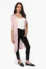 Magazine Roll Up Sleeve Open Duster Cardigan - Pink sold by Fairweather