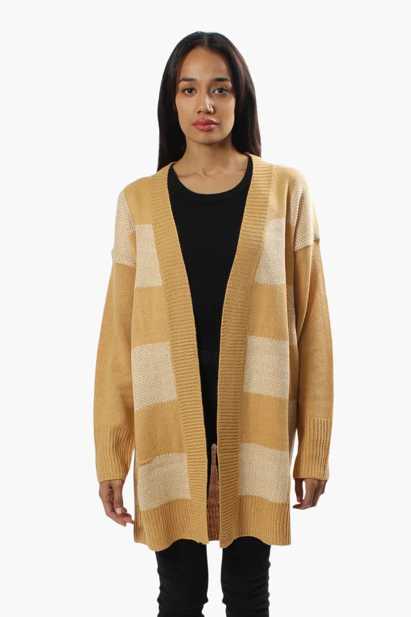 Canada Weather Gear Plaid Open Cardigan - Beige sold by Fairweather