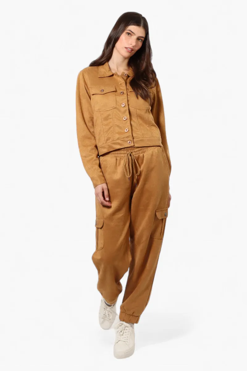 Beechers Brook Button Up Suede Trucker Lightweight Jacket - Caramel sold by Fairweather product image thumbnail 2