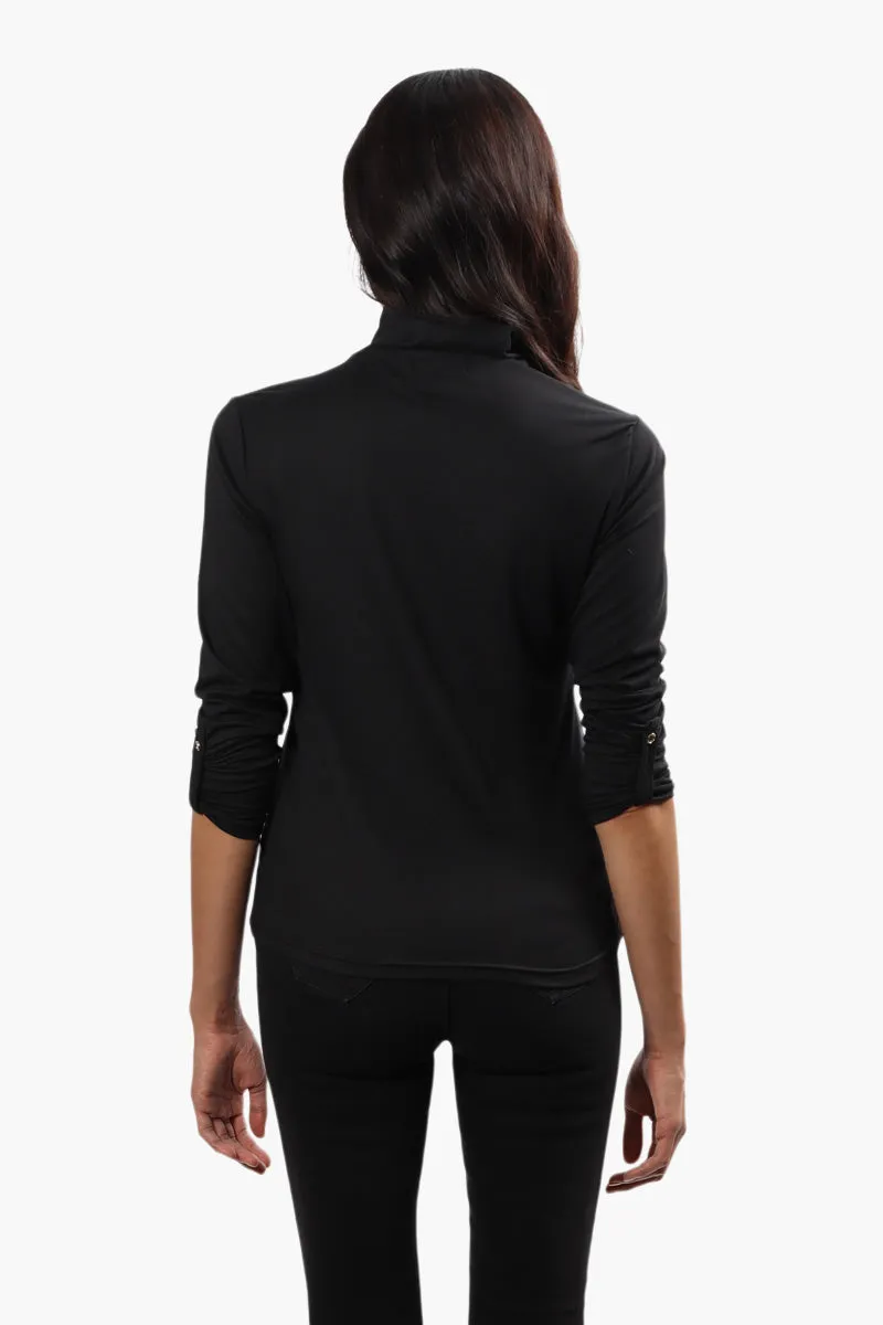 International INC Company Mock Neck Long Sleeve Top - Black sold by Fairweather product image thumbnail 4
