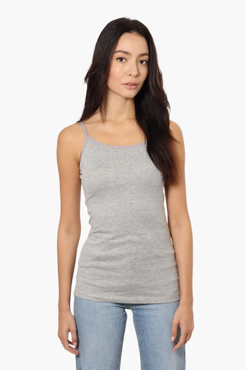 Majora Solid Basic Cami Tank Top - Grey sold by Fairweather