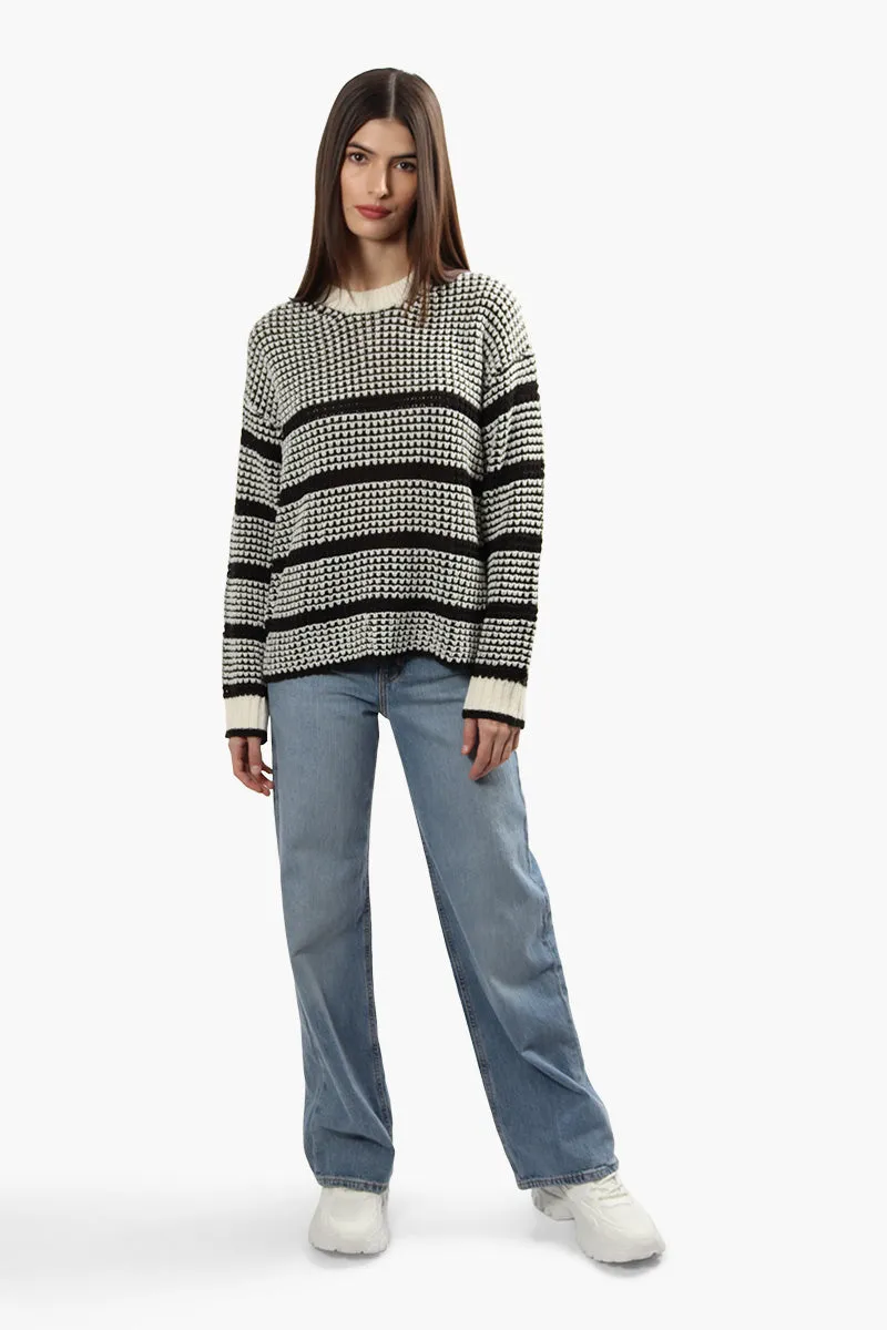 Striped Crewneck Pullover Sweater - Cream sold by Fairweather product image thumbnail 2