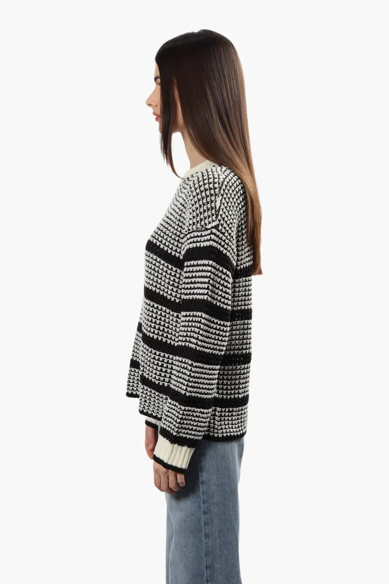 Striped Crewneck Pullover Sweater - Cream sold by Fairweather product image thumbnail 3