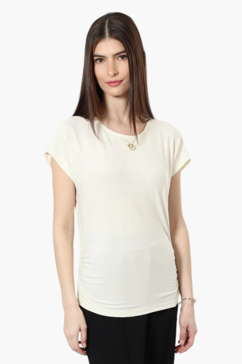Beechers Brook Cap Sleeve Necklace Blouse - White sold by Fairweather